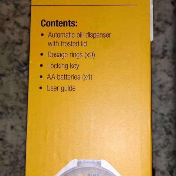 NIB! ~LiveFine~ AUTOMATIC PILL DISPENSER Frosted / 8 Sided / Locking W/Key! - Picture 8 of 9